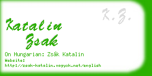 katalin zsak business card